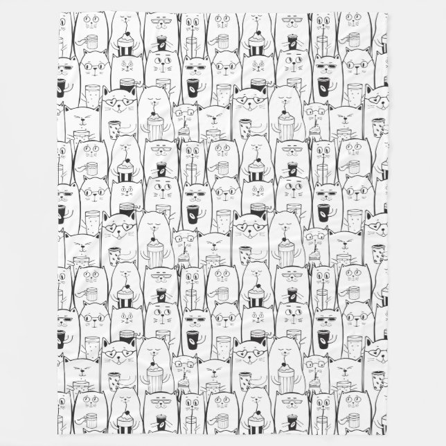 Couverture Polaire Chats adorables (Devant)