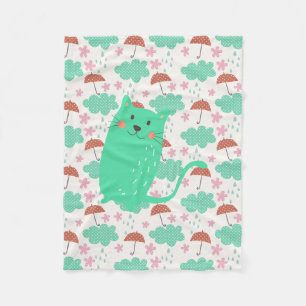 Couverture Polaire Chats en pluie