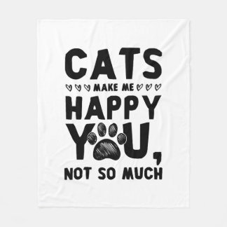 Couverture Polaire chats heureux