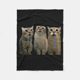 Couverture Polaire Chats qui crient après un chat qui bave Double Mem