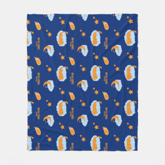 Couverture Polaire Chatte endormi sur un nuage, rêves doux