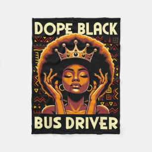 Couverture Polaire Chauffeur de bus noir drogue afro-américain Afro M