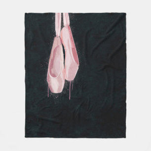 Couverture Polaire Chaussures de ballet de rose d'art de bruit