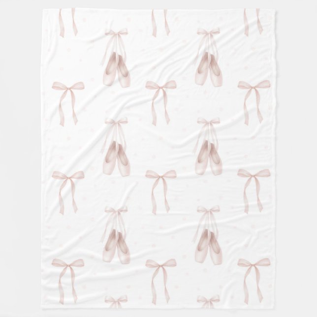 Couverture Polaire Chaussures en Ballet Rose Anniversaire (Devant)