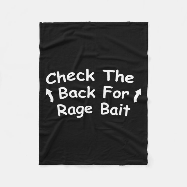 Couverture Polaire Check Back For Rage Bait Funny Meme Gift  (Devant)