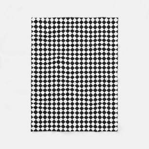 Couverture Polaire Checkered blanc noir