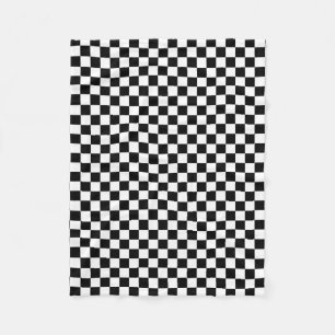 Couverture Polaire Checkered classique je saigne emballant le blanc