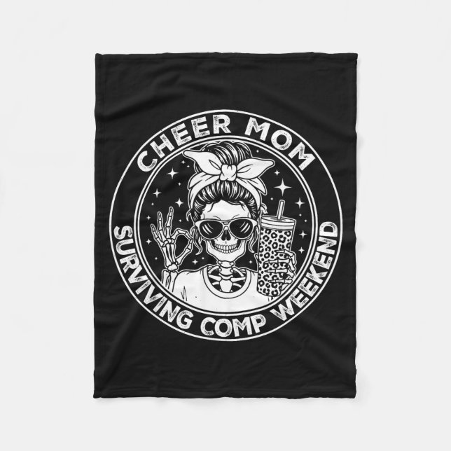 Couverture Polaire Cheer Mom Surviving Comp Weekend Funny Cheerleadin (Devant)