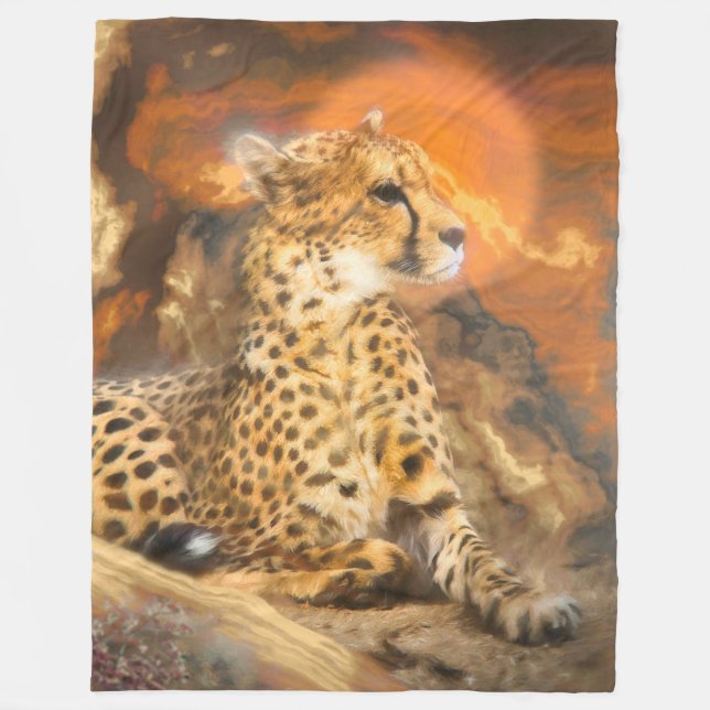 COUVERTURE POLAIRE CHEETAH REPOSANT (Devant)