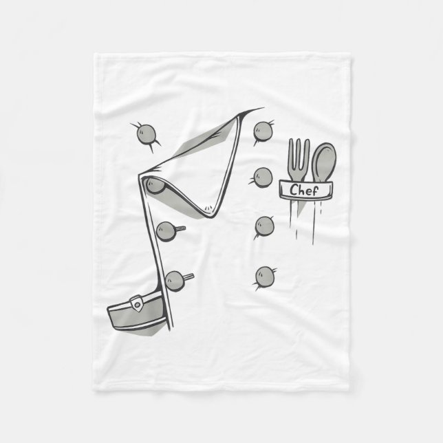 Couverture Polaire Chef Jacket Chef Costume Cook Cooking Funny Chef G (Devant)