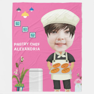 Couverture Polaire Chef pâtissier à Trou Meilleur biscuit Anniversair