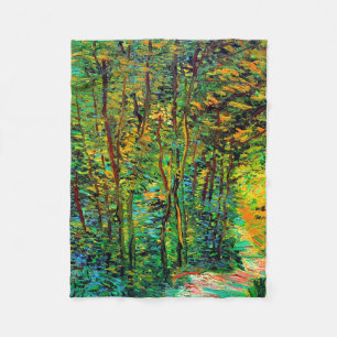 Couverture Polaire Chemin dans le Bois Van Gogh Art