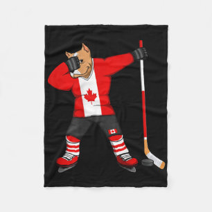 Couverture Polaire Chemise Canada amateur de hockey sur glace Pitbull
