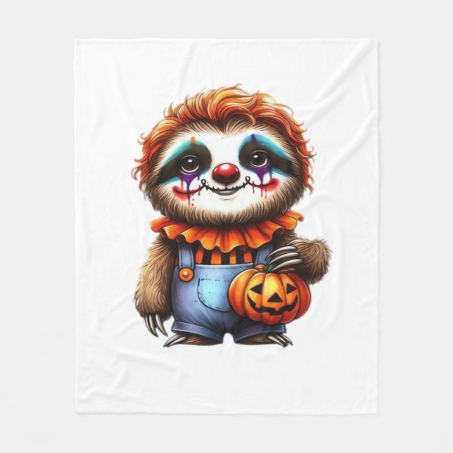 Couverture Polaire Chemise Clown Sloth Halloween surdimensionnée T-sh (Devant)