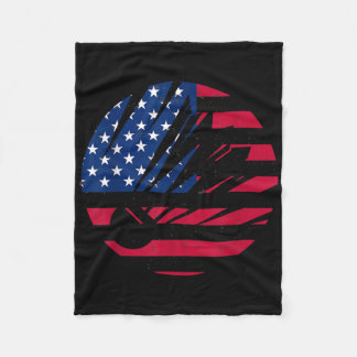 Couverture Polaire Chemise de badminton drapeau américain hommes femm