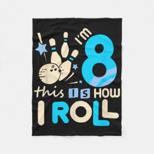 Couverture Polaire Chemise de Bowling 8e Anniversaire I'm 8 Eight Voi
