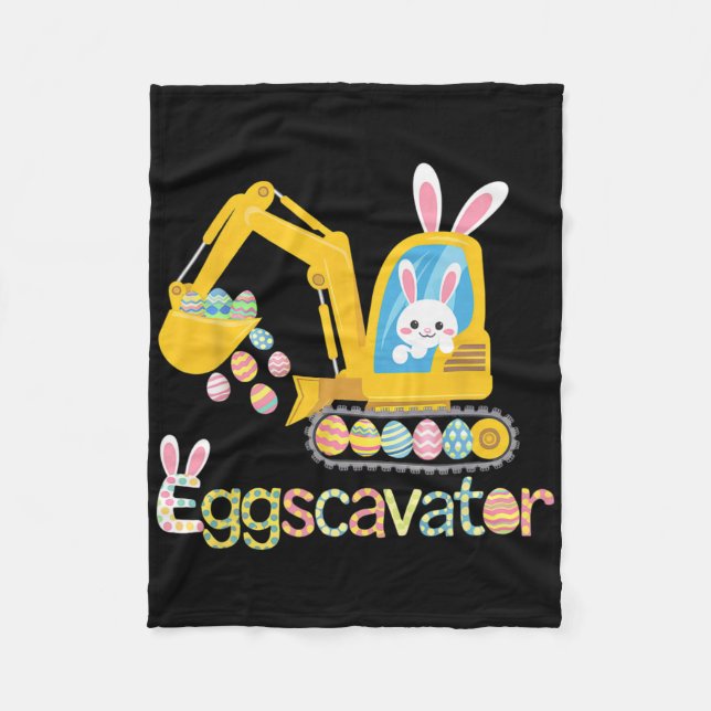 Couverture Polaire Chemise de chasse aux œufs de Pâques pour enfants  (Devant)