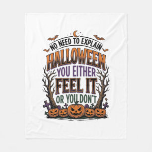 Couverture Polaire Chemise de citation Halloween Citrouille Chauve-so
