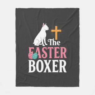 Couverture Polaire Chemise de gravure vintage de chien de boxeur de P