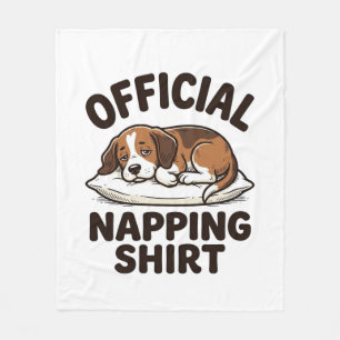 Couverture Polaire Chemise de repos officielle Chien endormi Design v