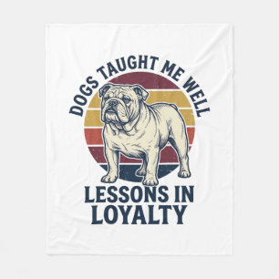Couverture Polaire Chemise de sagesse canine Leçon de bouledogue vint