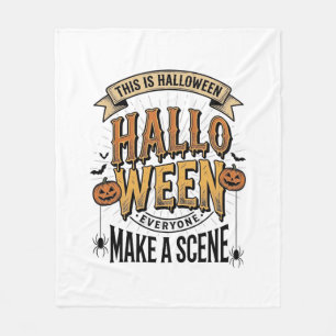 Couverture Polaire Chemise de scène Halloween Gravure vintage Citroui