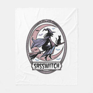 Couverture Polaire Chemise de sorcière impertinente Art Halloween vin