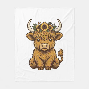 Couverture Polaire Chemise de vache des Highlands Art de veau de tour