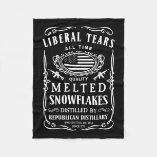 Couverture Polaire Chemise des larmes libérales drôle républicain con