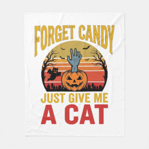 Couverture Polaire Chemise drôle de bonbons pour amateur de chats Hal