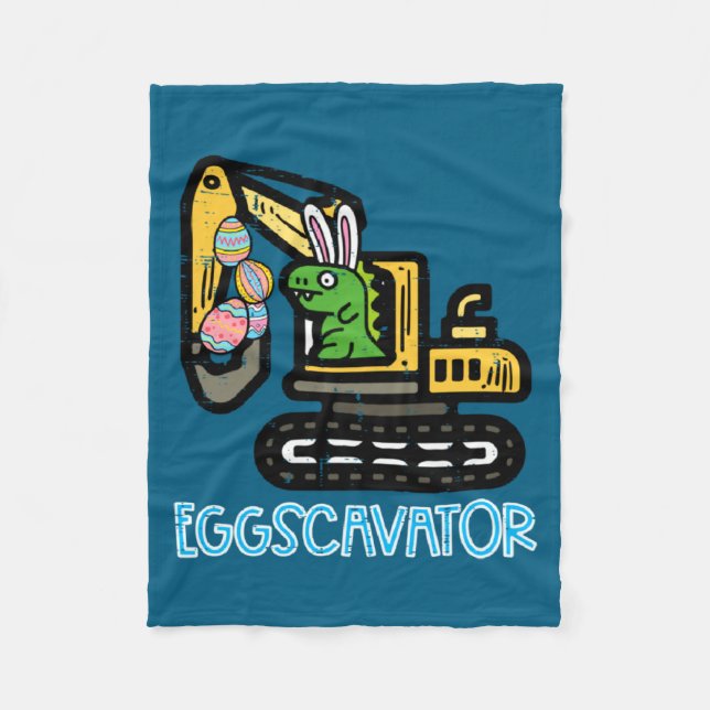 Couverture Polaire Chemise Excavatrice de Pâques Eggscavator Construc (Devant)