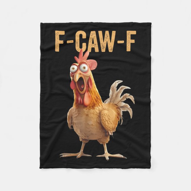 Couverture Polaire Chemise F-caw-f Humour de poulet Citation inapprop (Devant)