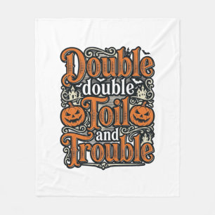 Couverture Polaire Chemise Halloween Vintage Double Toil Trouble Desi