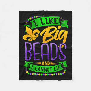 Couverture Polaire Chemise Mardi Gras J'aime Les Gros Colliers Et Je