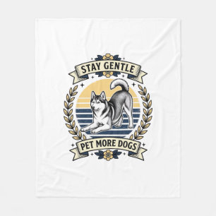Couverture Polaire Chemise pour amateur de chien Restez doux Câlinez