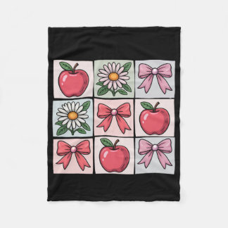 Couverture Polaire Chemise scolaire à fleurs à nœud Rose mignon Retou