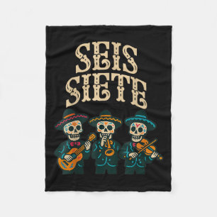 Couverture Polaire Chemise Seis Siete Drôle 67 Mème Mexicain Los Muer