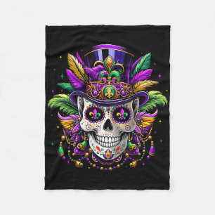 Couverture Polaire Chemises Mardi Gras 2025 Hommes Femmes Crâne de Su