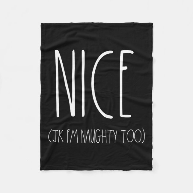 Couverture Polaire Chemises Naughty And Nice Couples Pour Noël Jk N (Devant)