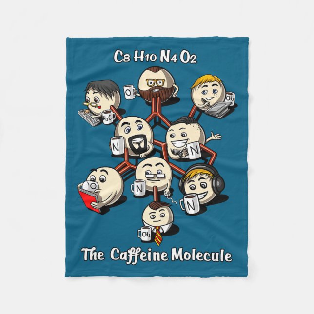 Couverture Polaire Chemistry Caffeine Molecule Funny Science Geek Cof (Devant)