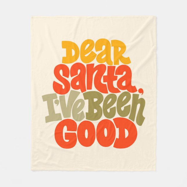 Couverture Polaire Cher Père Noël, j'ai été bon design (Devant)