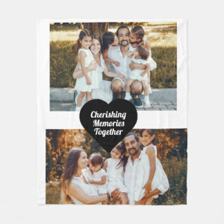 Couverture Polaire Cherishing moments together custom 2 pictures 