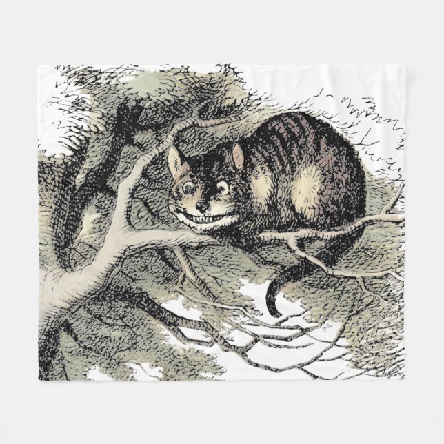 Couverture Polaire Cheshire Chat Alice Wonderland Classic (Devant (Horizontal))