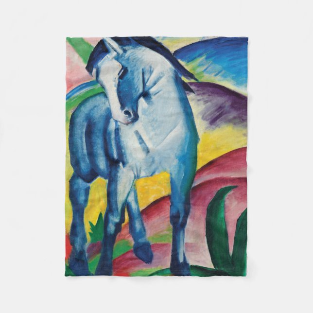 Couverture Polaire Cheval bleu I par Franz Marc (Devant)