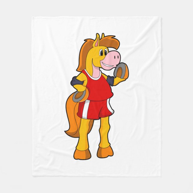 Couverture Polaire Cheval comme coureur (Devant)
