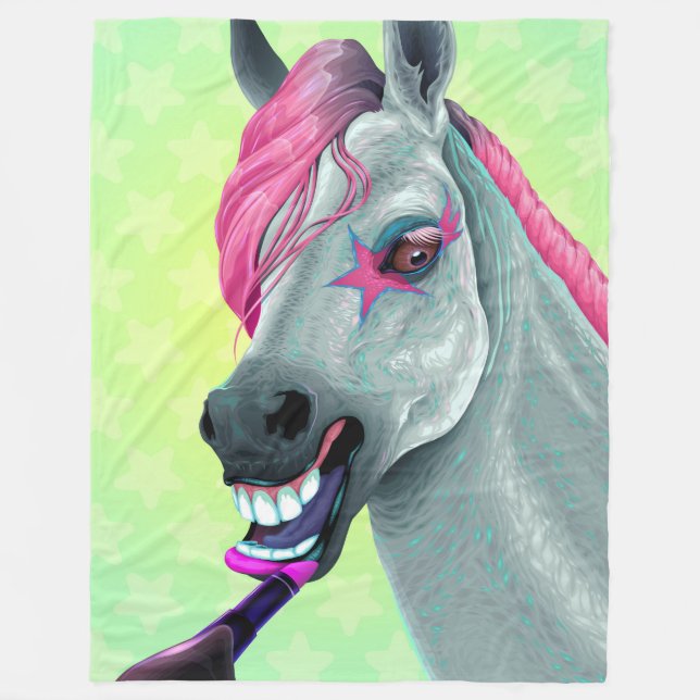 Couverture Polaire Cheval cool Rockstar (Devant)