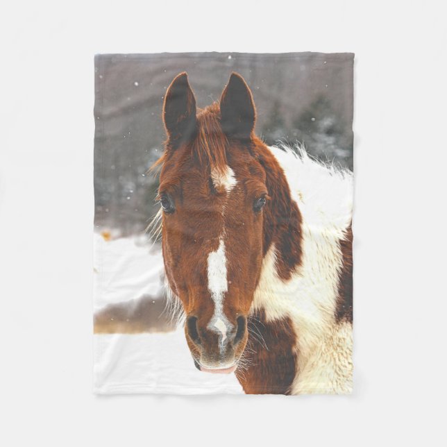 Couverture Polaire Cheval d'hiver (Devant)