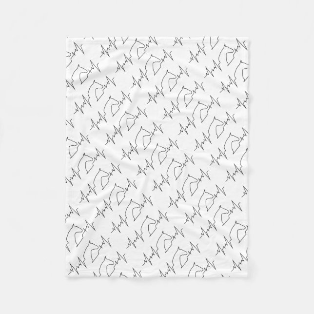 Couverture Polaire Cheval Heartbeat (Devant)