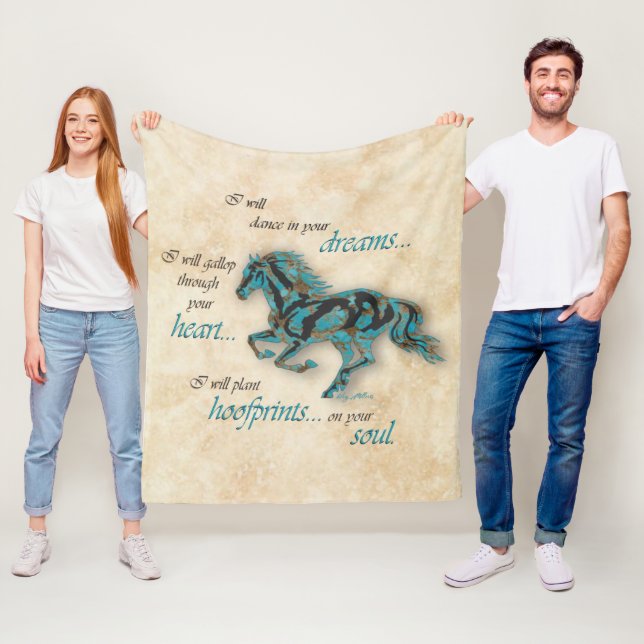 Couverture Polaire Cheval inspirant (En situation)