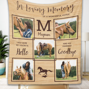 Couverture Polaire Cheval Personnalisé Pour Animaux En Mémoire D'Amou